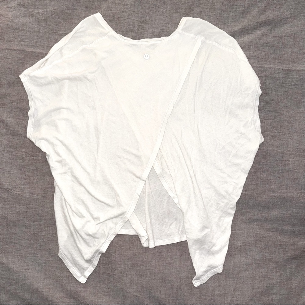 Lululemon Top With Split Back White - image 4